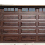 The latest Accents Finish by CHI Overhead Doors—Walnut after